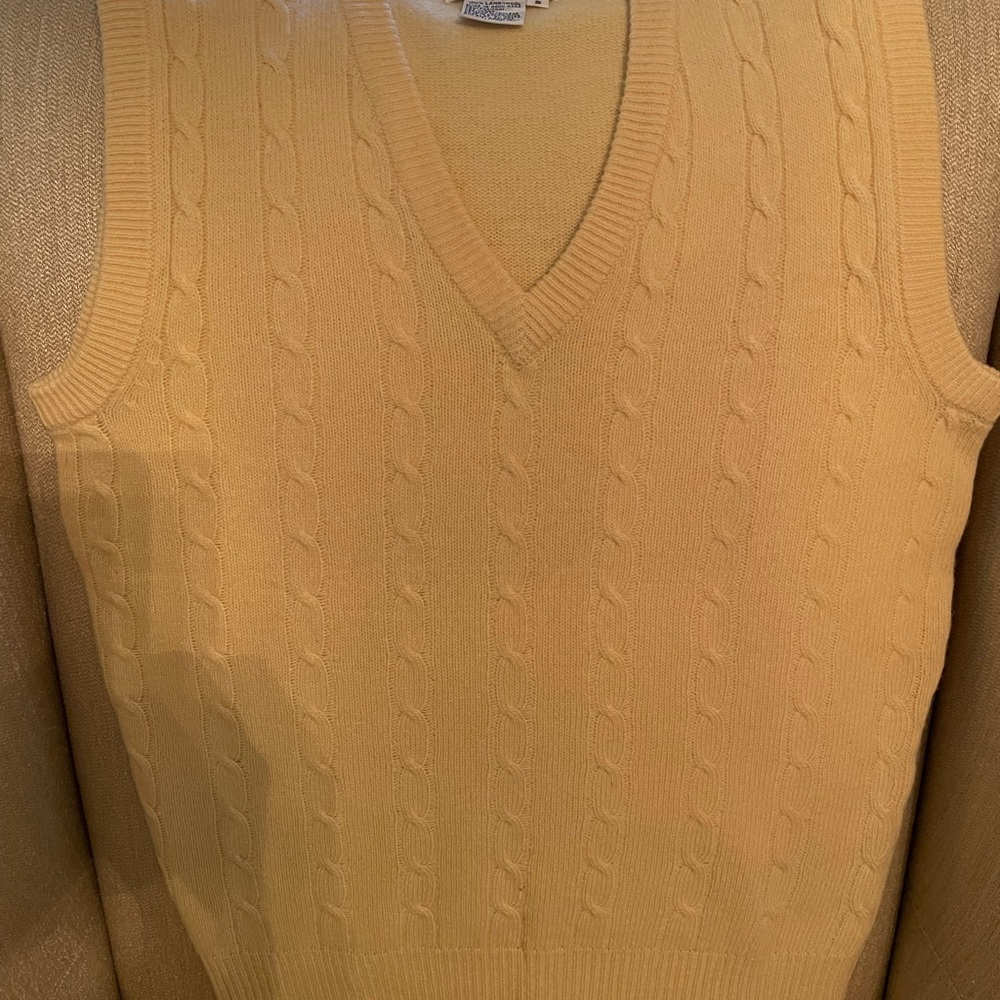 Men's Cable Knit Sweater Vest - Cream
